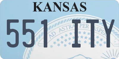 KS license plate 551ITY