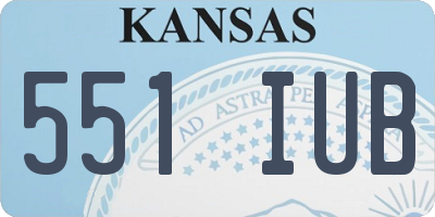 KS license plate 551IUB