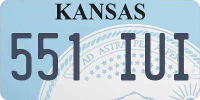 KS license plate 551IUI