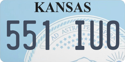 KS license plate 551IUO