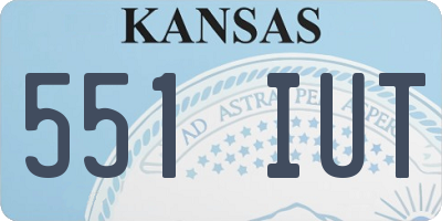 KS license plate 551IUT