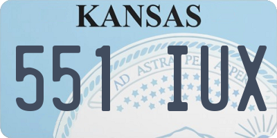 KS license plate 551IUX