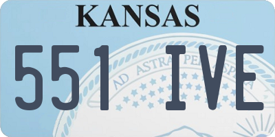 KS license plate 551IVE