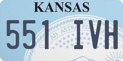 KS license plate 551IVH