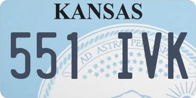 KS license plate 551IVK
