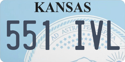 KS license plate 551IVL