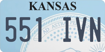 KS license plate 551IVN