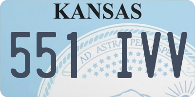 KS license plate 551IVV