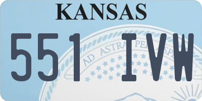 KS license plate 551IVW