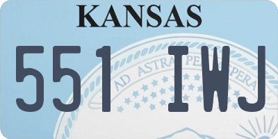 KS license plate 551IWJ