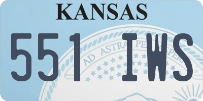KS license plate 551IWS