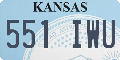 KS license plate 551IWU