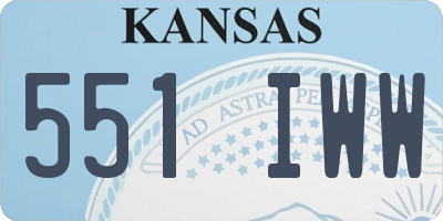 KS license plate 551IWW