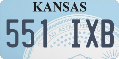 KS license plate 551IXB