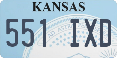 KS license plate 551IXD
