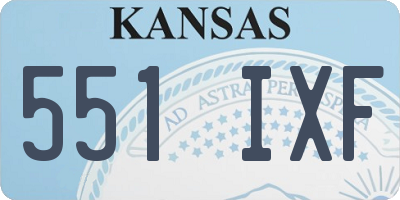 KS license plate 551IXF