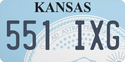 KS license plate 551IXG