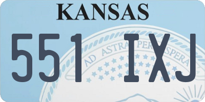 KS license plate 551IXJ