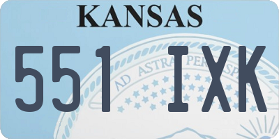 KS license plate 551IXK