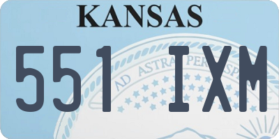 KS license plate 551IXM