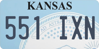 KS license plate 551IXN