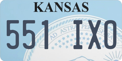 KS license plate 551IXO