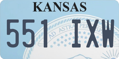 KS license plate 551IXW