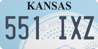 KS license plate 551IXZ