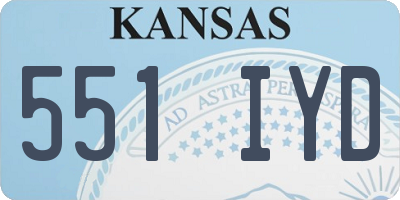 KS license plate 551IYD