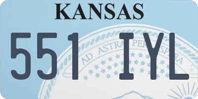 KS license plate 551IYL
