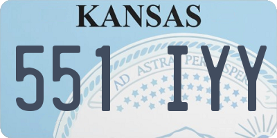 KS license plate 551IYY