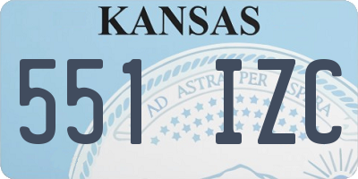 KS license plate 551IZC