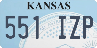 KS license plate 551IZP