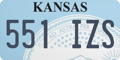 KS license plate 551IZS