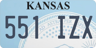 KS license plate 551IZX