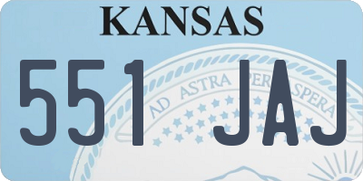 KS license plate 551JAJ