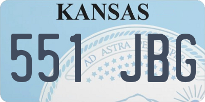 KS license plate 551JBG
