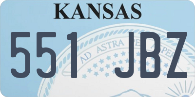 KS license plate 551JBZ