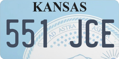 KS license plate 551JCE