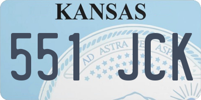 KS license plate 551JCK