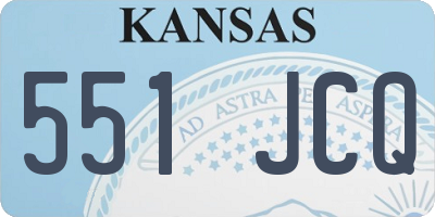 KS license plate 551JCQ