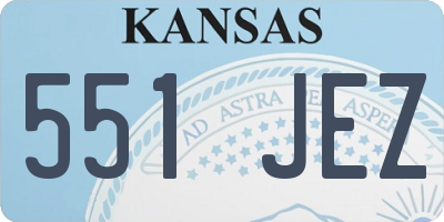 KS license plate 551JEZ