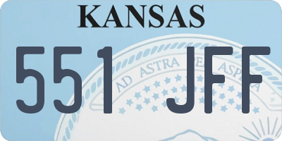 KS license plate 551JFF