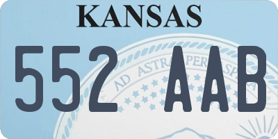 KS license plate 552AAB