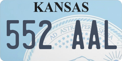KS license plate 552AAL