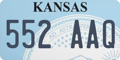 KS license plate 552AAQ