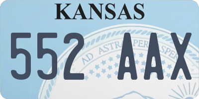 KS license plate 552AAX