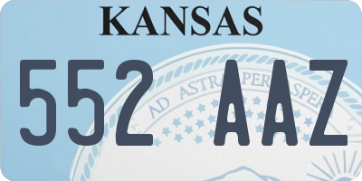 KS license plate 552AAZ
