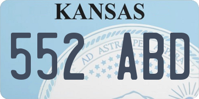 KS license plate 552ABD