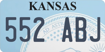 KS license plate 552ABJ